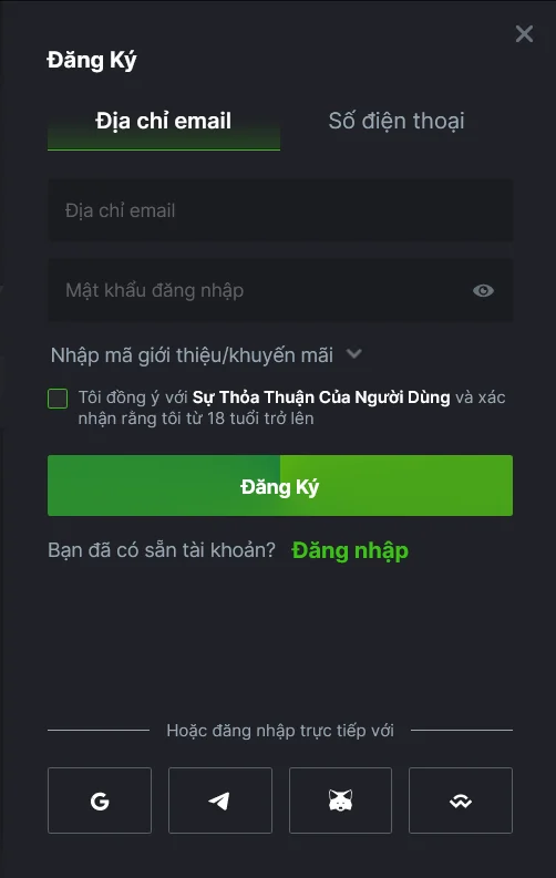 Đăng ký nhanh tại BC.game 